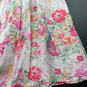 Girls Bebe by Minihaha, lightweight floral cotton summer dress, GUC, size 1, L: 44cm