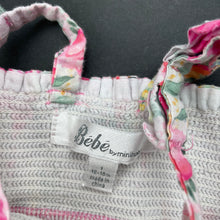 Load image into Gallery viewer, Girls Bebe by Minihaha, lightweight floral cotton summer dress, GUC, size 1, L: 44cm