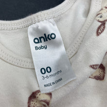 Load image into Gallery viewer, unisex Anko, organic cotton bodysuit / romper rabbits, EUC, size 00,  