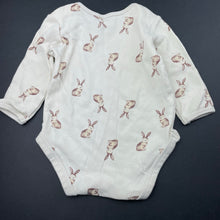 Load image into Gallery viewer, unisex Anko, organic cotton bodysuit / romper rabbits, EUC, size 00,  