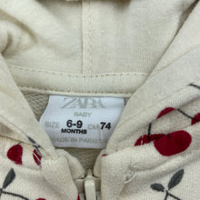 Load image into Gallery viewer, Girls Zara, lightweight zip hoodie sweater, light mark on chest, FUC, size 0,  
