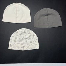 Load image into Gallery viewer, unisex H&amp;M, set of 3 cotton blend beanies, NEW, size 0-1,  