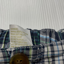 Load image into Gallery viewer, Boys Baby Biz, checked lightweight cotton shorts, elasticated, GUC, size 000,  