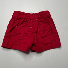 Load image into Gallery viewer, Boys Baby Biz, red cotton shorts, elasticated, GUC, size 00,  