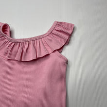 Load image into Gallery viewer, Girls Seed, pink riibed swim one-piece, small mark neck, FUC, size 0,  