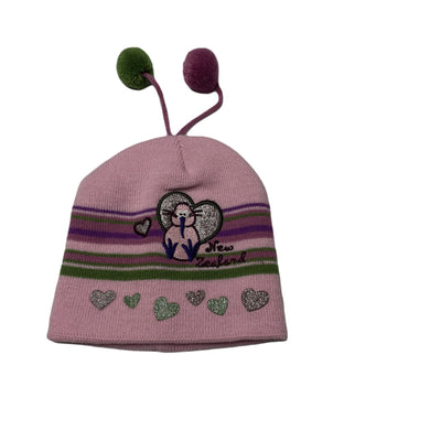 Girls New Zealand, knitted hat / beanie, EUC, size 4-6,  
