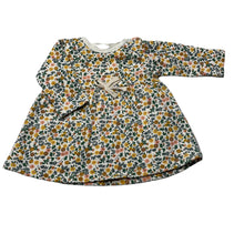 Load image into Gallery viewer, Girls Baby Berry, fleece lined floral long sleeve dress, FUC, size 000, L: 33cm