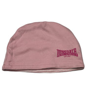 Load image into Gallery viewer, Girls Lonsdale, pink/pink &amp; white stripe reversible hat/beanie, EUC, size 00-0,  