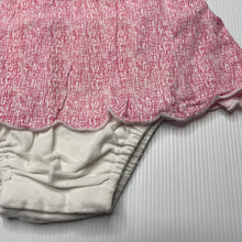 Load image into Gallery viewer, Girls Fox &amp; Finch, pink &amp; white romper dress, GUC, size 000,  
