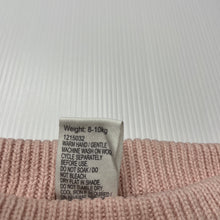 Load image into Gallery viewer, Girls Baby Berry, pink knitted cotton pants / bottoms, elasticated, GUC, size 0,  