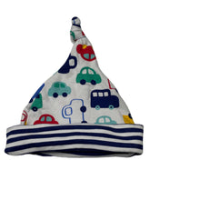Load image into Gallery viewer, Boys Baby Essentials, cotton hat / beanie, cars, GUC, size 0000-000,  