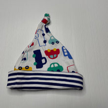 Load image into Gallery viewer, Boys Baby Essentials, cotton hat / beanie, cars, GUC, size 0000-000,  