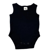 Load image into Gallery viewer, unisex Baby Berry, black cotton singletsuit / romper, GUC, size 0000,  