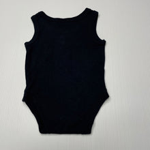 Load image into Gallery viewer, unisex Baby Berry, black cotton singletsuit / romper, GUC, size 0000,  