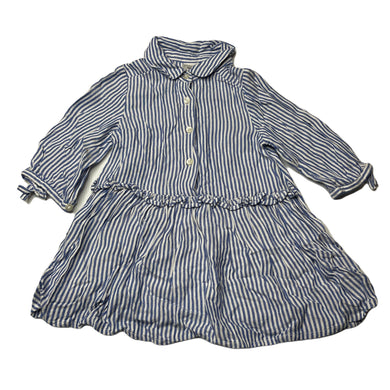 Girls Kids & Co, striped viscose long sleeve dress, EUC, size 1, L: 41cm