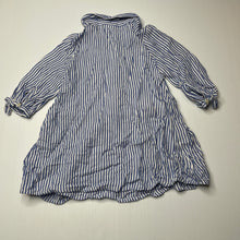 Load image into Gallery viewer, Girls Kids &amp; Co, striped viscose long sleeve dress, EUC, size 1, L: 41cm