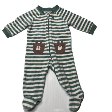 Boys Anko, velour zip coverall / romper, light marks, FUC, size 00,  