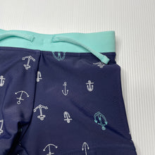 Load image into Gallery viewer, Boys Target, navy swim shorts, elasticated, EUC, size 0,  
