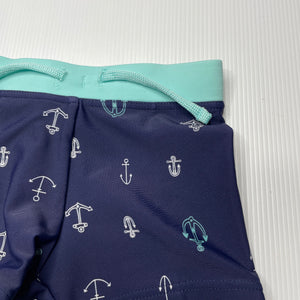 Boys Target, navy swim shorts, elasticated, EUC, size 0,  