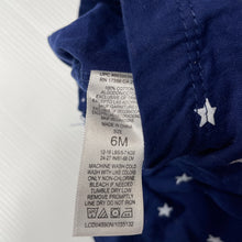 Load image into Gallery viewer, unisex Little Me, navy cotton romper, stars &amp; stripes, GUC, size 6 months,  