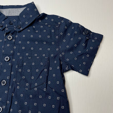 Load image into Gallery viewer, Boys Target, navy lightweight cotton short sleeve shirt, EUC, size 2,  