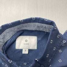 Load image into Gallery viewer, Boys Target, navy lightweight cotton short sleeve shirt, EUC, size 2,  