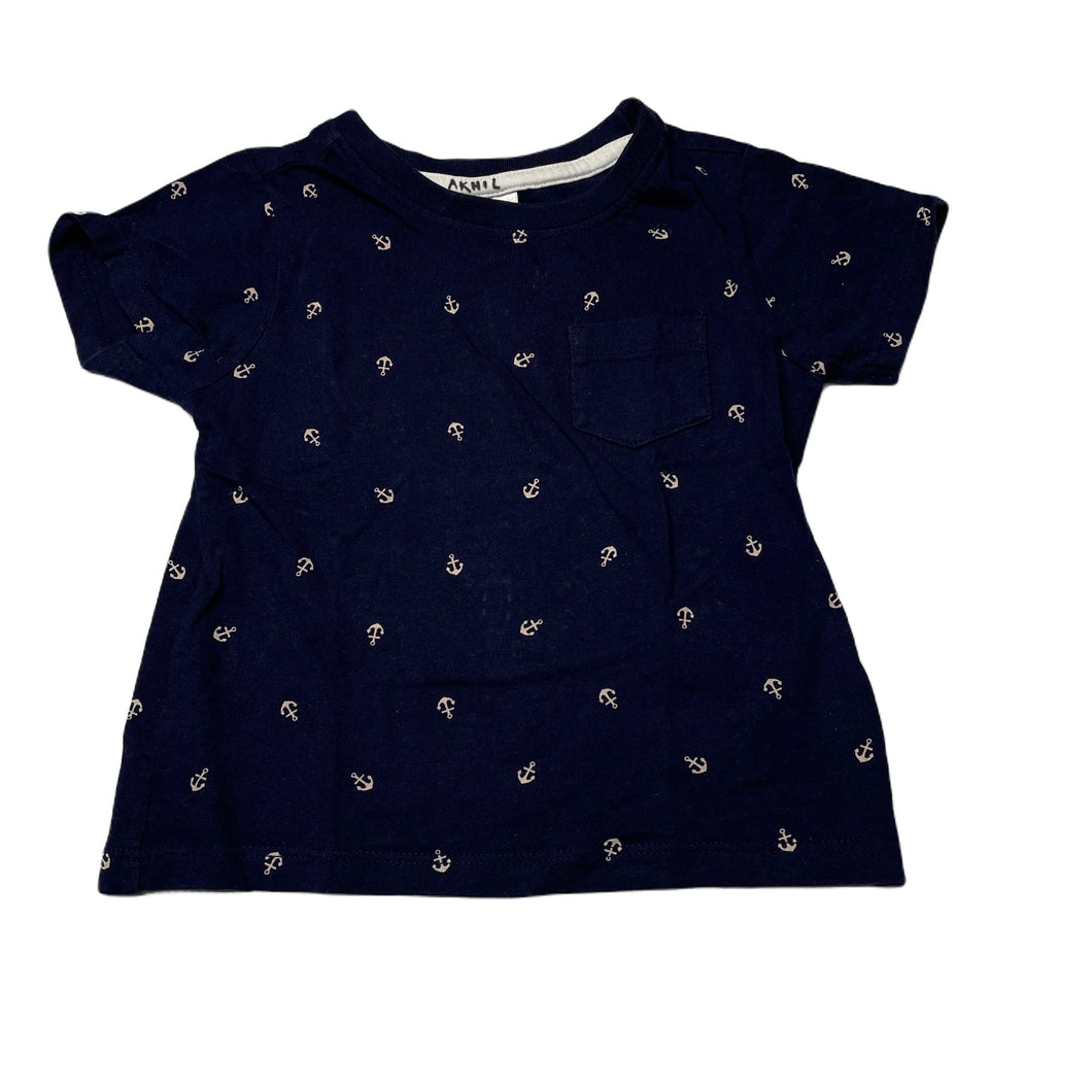Boys Sprout, navy cotton t-shirt / top, GUC, size 0,  