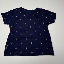 Load image into Gallery viewer, Boys Sprout, navy cotton t-shirt / top, GUC, size 0,  