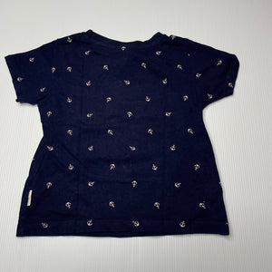 Boys Sprout, navy cotton t-shirt / top, GUC, size 0,  
