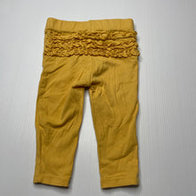 Load image into Gallery viewer, Girls Cotton On, yellow ruffle leggings / bottoms, EUC, size 00,  