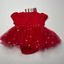Load image into Gallery viewer, Girls Sprout, red stretchy tutu romper, NEW, size 000,  