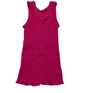 Girls Bonds, pink ribbed cotton singlet top, EUC, size 0000,  