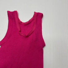 Load image into Gallery viewer, Girls Bonds, pink ribbed cotton singlet top, EUC, size 0000,  