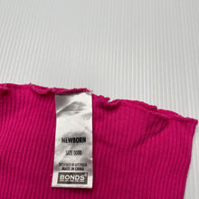 Load image into Gallery viewer, Girls Bonds, pink ribbed cotton singlet top, EUC, size 0000,  