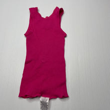 Load image into Gallery viewer, Girls Bonds, pink ribbed cotton singlet top, EUC, size 0000,  