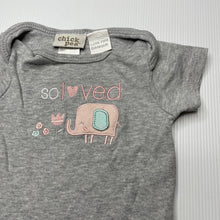 Load image into Gallery viewer, Girls Chick Pea, embroidered cotton bodysuit / romper, GUC, size 00,  