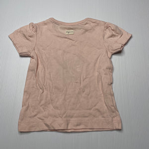 Girls Anko, organic cotton t-shirt / top, EUC, size 0000,  