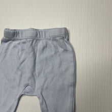 Load image into Gallery viewer, unisex Marquise, blue cotton footed leggings / bottoms, EUC, size 0000,  