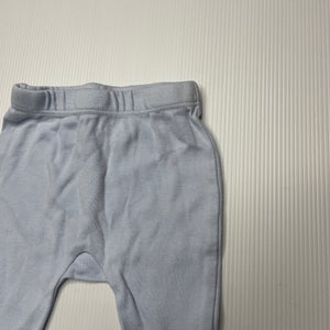 unisex Marquise, blue cotton footed leggings / bottoms, EUC, size 0000,  