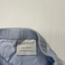Load image into Gallery viewer, unisex Marquise, blue cotton footed leggings / bottoms, EUC, size 0000,  