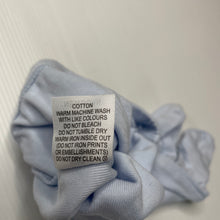Load image into Gallery viewer, unisex Marquise, blue cotton footed leggings / bottoms, EUC, size 0000,  