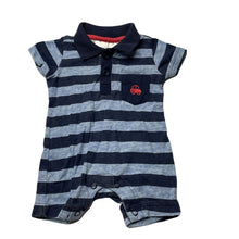 Load image into Gallery viewer, Boys Tiny Little Wonders, cotton polo romper, wash fade, FUC, size 0000,  