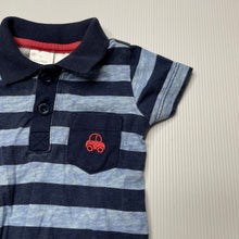 Load image into Gallery viewer, Boys Tiny Little Wonders, cotton polo romper, wash fade, FUC, size 0000,  