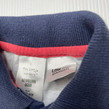 Load image into Gallery viewer, Boys Tiny Little Wonders, cotton polo romper, wash fade, FUC, size 0000,  