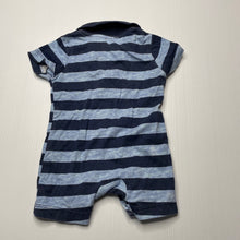 Load image into Gallery viewer, Boys Tiny Little Wonders, cotton polo romper, wash fade, FUC, size 0000,  