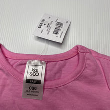 Load image into Gallery viewer, Girls Kids &amp; Co, pink cotton t-shirt / top, NEW, size 000,  