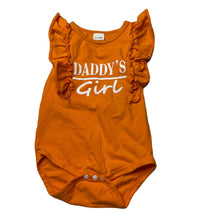 Load image into Gallery viewer, Girls orange, ruffle bodysuit / romper, EUC, size 0,  