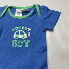 Load image into Gallery viewer, Boys Tiny Little Wonders, cotton bodysuit / romper, EUC, size 0000,  