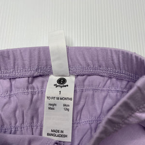 Girls Dymples, stretchy ruffle leggings / bottoms, EUC, size 1,  