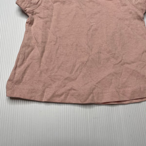 Girls Anko, pink cotton t-shirt / top, EUC, size 0000,  